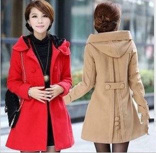 2013 spring women's outerwear slim woolen overcoat medium-long thickening trench women's