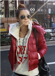 2013 spring women's plus size thermal zipper thickening with a hood long-sleeve cotton-padded jacket wadded jacket cotton-padded