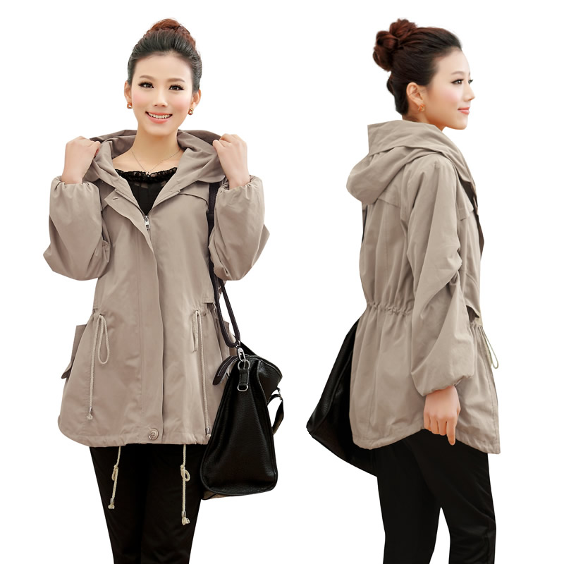 2013 spring women's plus size trench female loose mother clothing Free Shipping