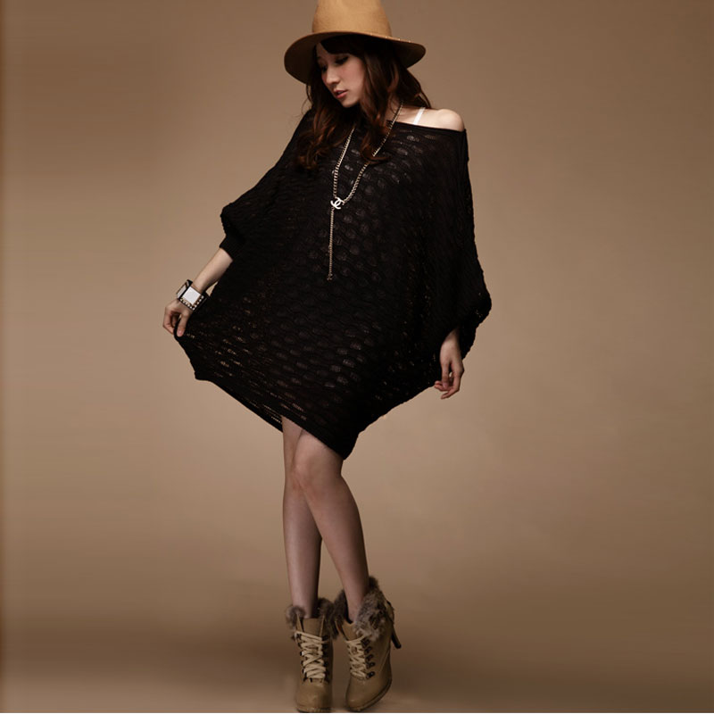 2013 spring women's sexy plus size loose sweater midsweet asymmetrical sweater 65980