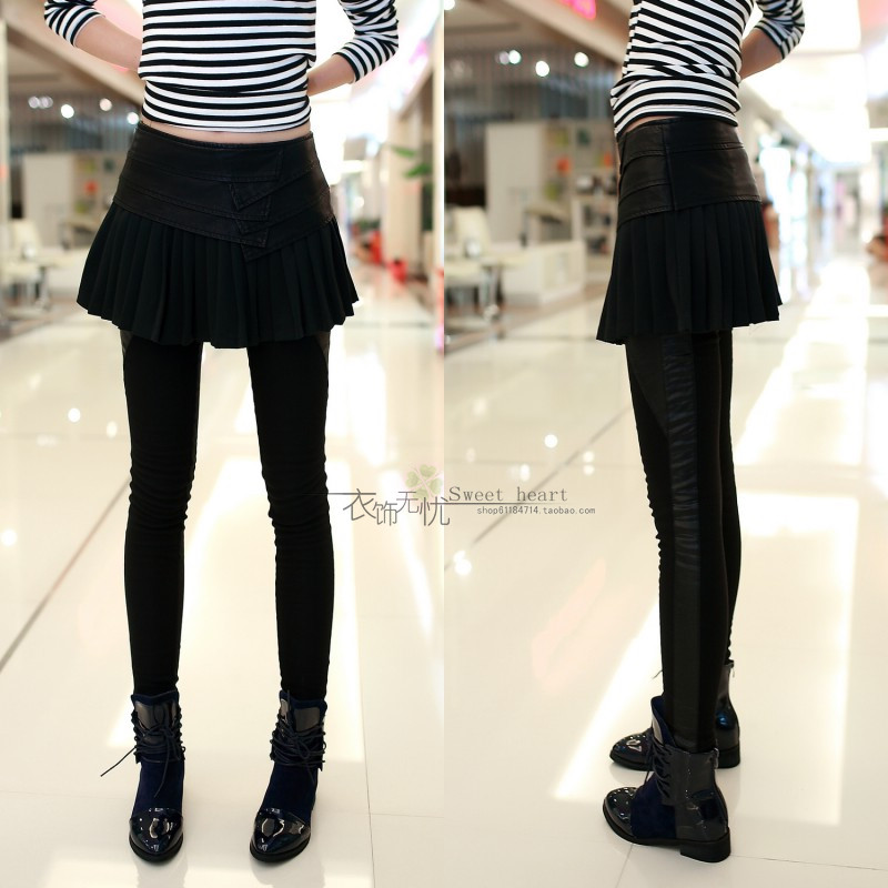 2013 spring women's short half-length skirt basic genuine leather patchwork leather all-match short skirt
