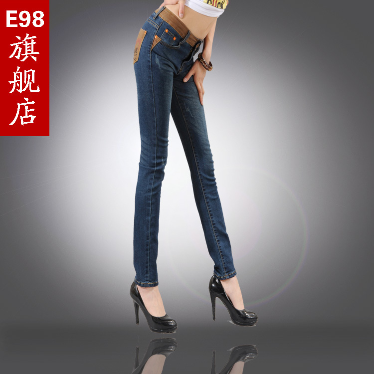 2013 spring women's straight pants thin material straight trousers pants jeans female