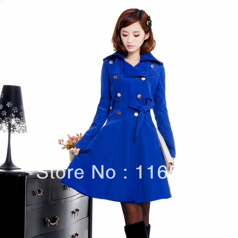 2013 spring women's trench women's mm plus size slim women's trench Women outerwear spring and autumn