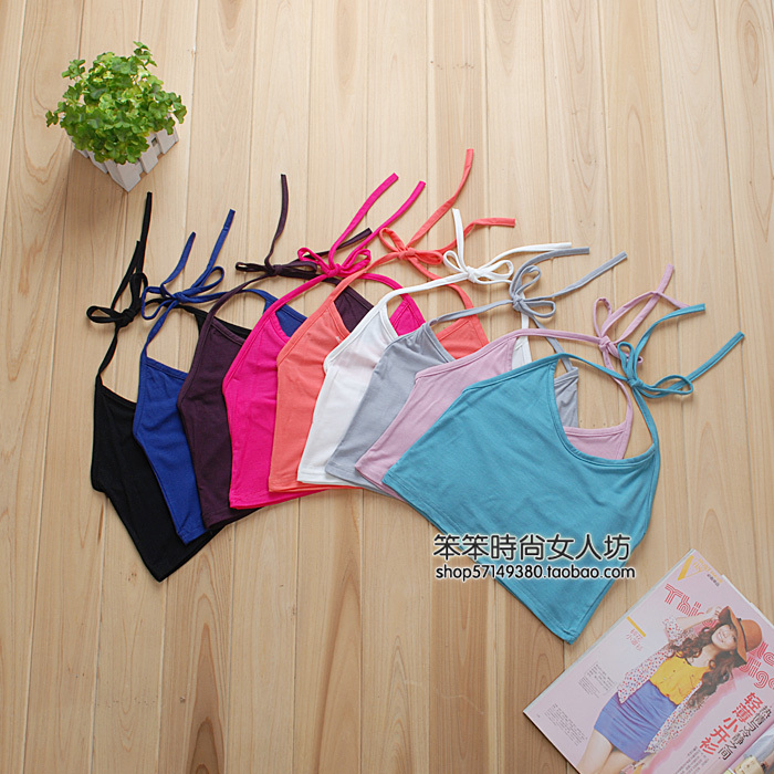 2013 spring women's tube top small vest lacing tube top small sports vest