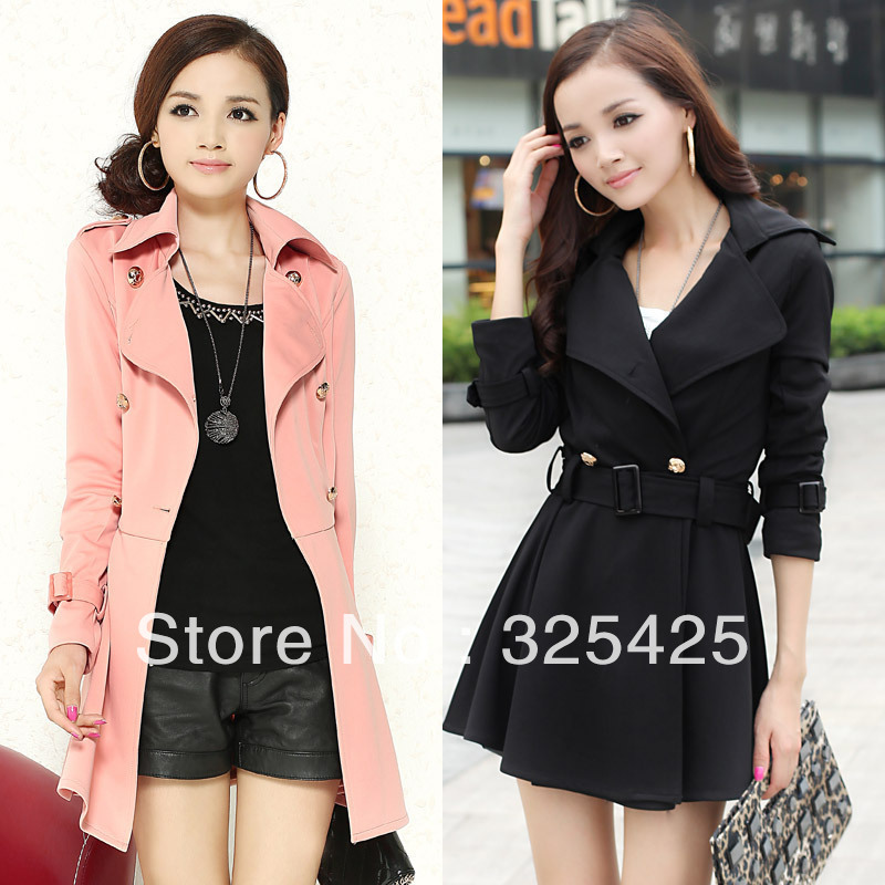 2013 spring women's winter clothes all-match fashion elegant slim trench dress outerwear free shipping