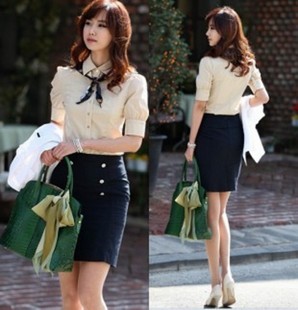 2013 spring women's work wear dress set front desk uniform work wear