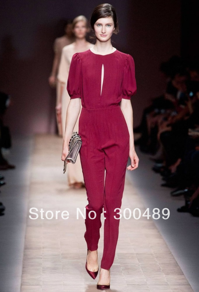 2013 spring women Siamese trousers color fuchsia Green elegant sexy ladies Jumpsuits & Rompers