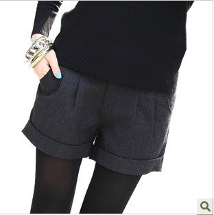 2013 spring woolen autumn and winter high in the waist plus size casual shorts boot cut jeans female trousers