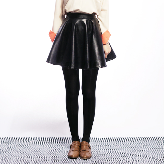 - 2013 suede vintage leather skirt pleated skirt bust skirt