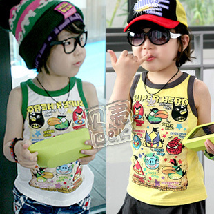 2013 summer boys clothing girls clothing baby child T-shirt sleeveless vest tx-0944