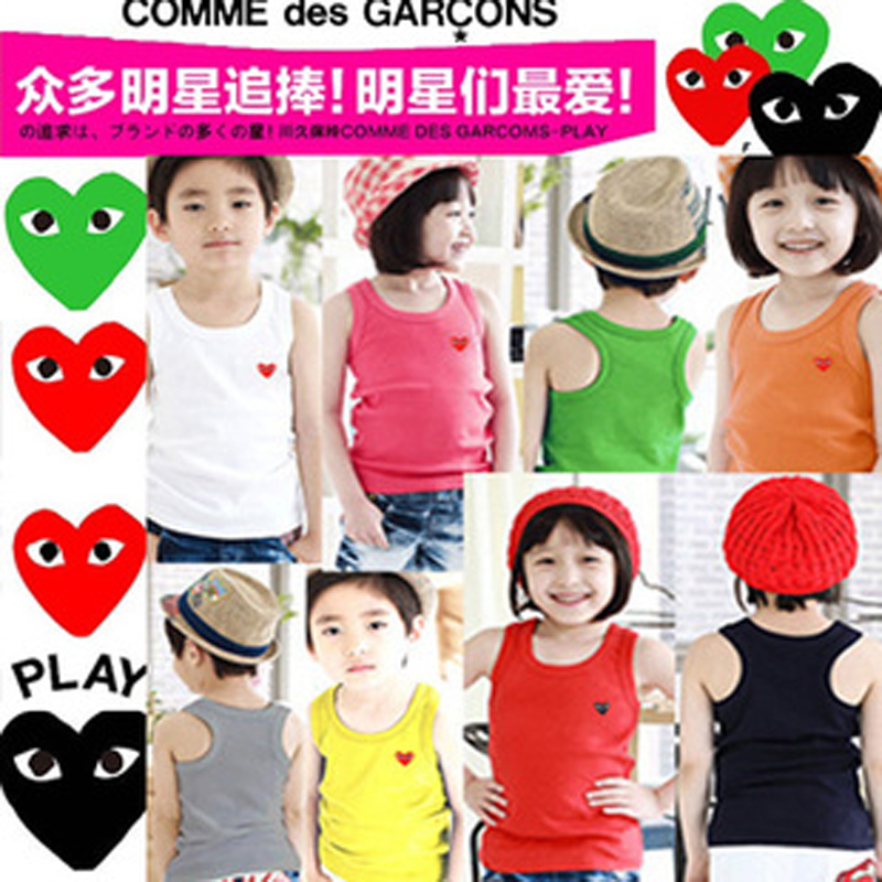 2013 summer boys clothing girls clothing multicolour play spring long-sleeve T-shirt child vest