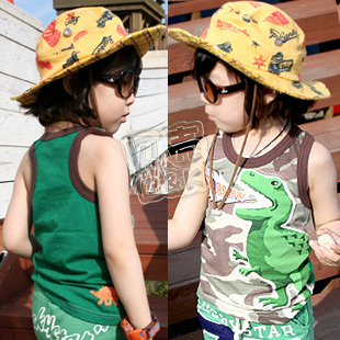 2013 summer Camouflage boys clothing girls clothing baby vest tx-0854