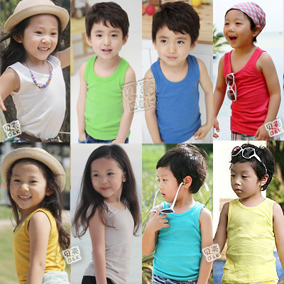 2013 summer candy color boys clothing girls clothing baby child tx-0932 tank