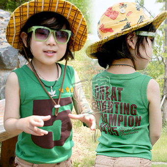 2013 summer  child T-shirt sleeveless vest