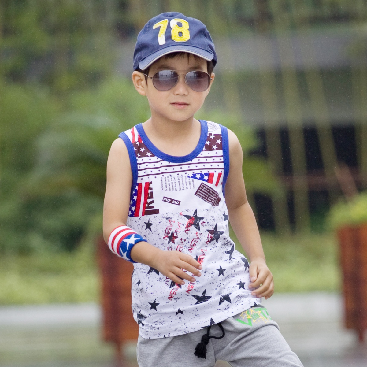 2013 Summer children's clothing male child vest  sleeveless T-shirt popular casual type