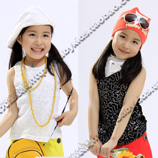 2013 summer fashion paillette girls clothing baby vest tx-0293