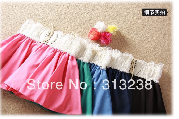 2013 Summer fashion vintage plus size super shorts candy color high waist shorts culottes pantskirt for womens Lady female
