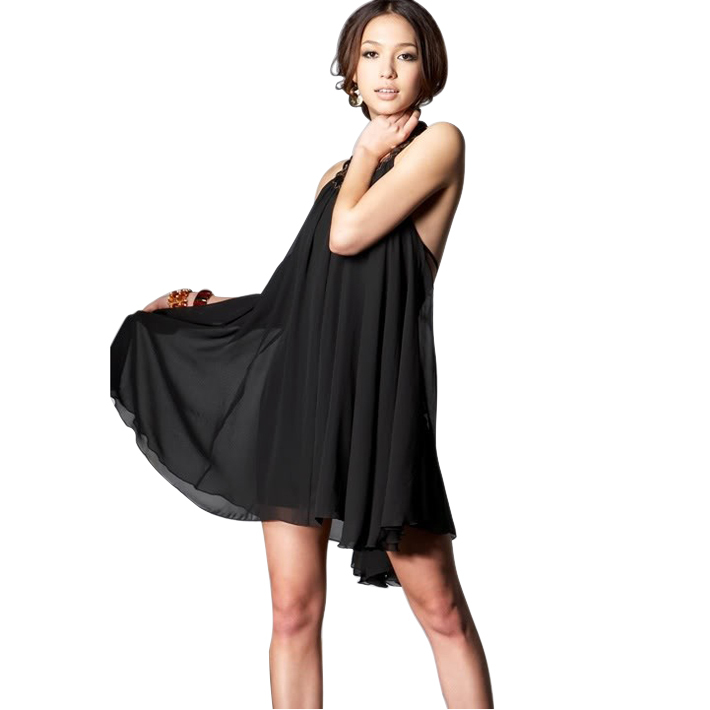 2013 summer fashion women dress Sexy backless strapless neckline Sequin Chiffon Halter Dress free shipping WQL069