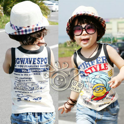 @ 2013 summer little boys clothing girls clothing baby vest tx-0352