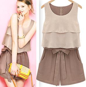 2013 Summer New Arrival Women's Fashion Jumpsuit  Europe Chiffon Cotton Culottes (2 Colors)  Style#ss1188