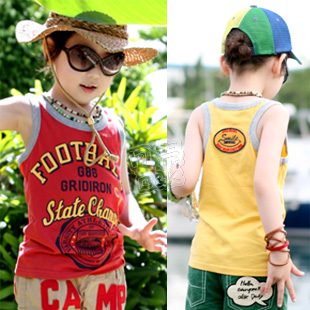 2013 summer rugby clothing boys girls clothing baby child T-shirt sleeveless vest tx-1565