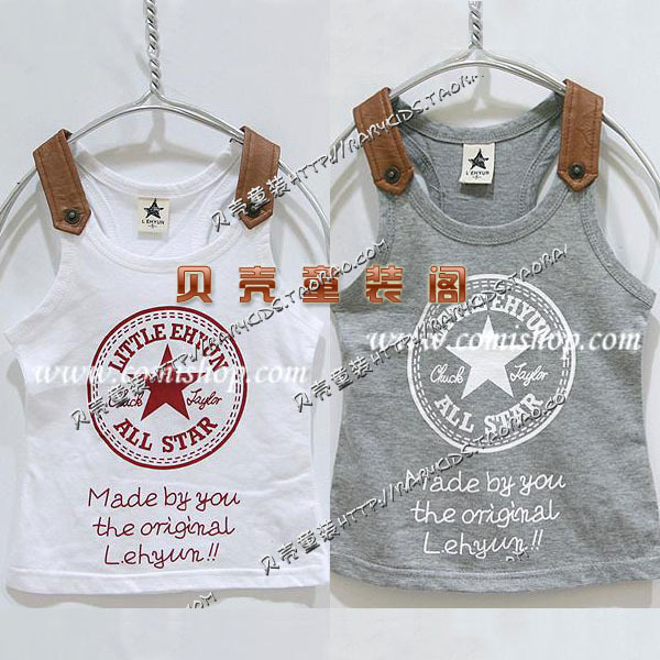 2013 summer star boys clothing girls clothing baby child vest sleeveless T-shirt tx-0318