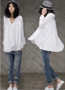 2013 summer thin shirt loose expansion bottom shirt padded plus size shirt
