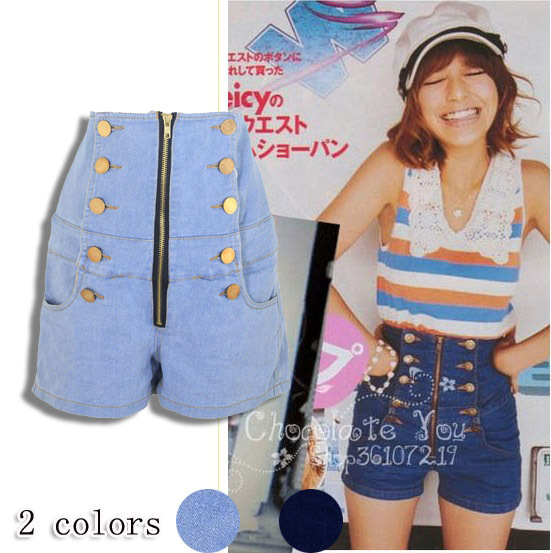 2013 summer women's h3091 casual all-match fashion high waist denim shorts