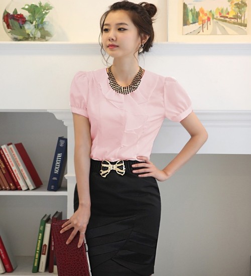 2013 summer women's professional set short-sleeve dress short skirt work wear top t883