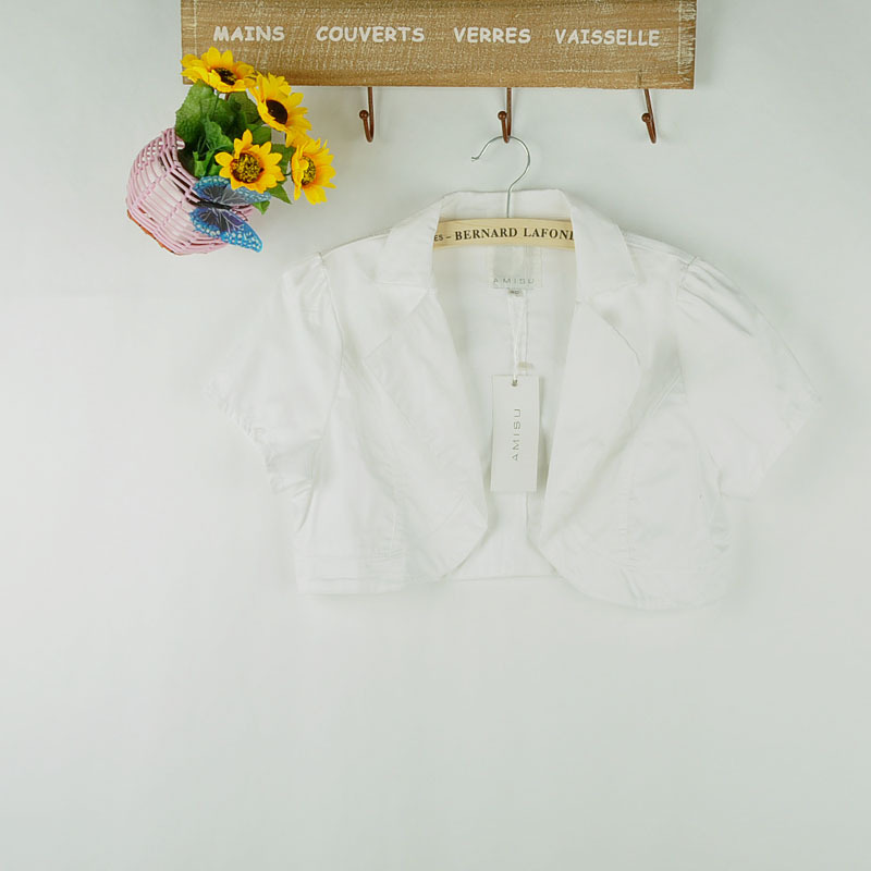 2013 summer Women white cotton shrug short jacket 48-41f 9