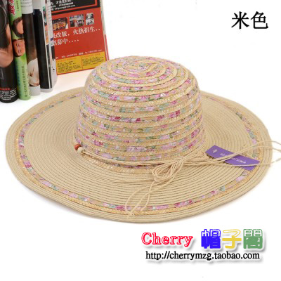 2013 sunscreen hat beach bohemia women's big straw braid hat