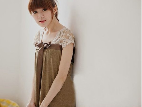 2013 super sale elegant lace bow maternity dress one-piece dress short-sleeve maternity dress summer LC-005