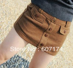 2013 sweet women's spring shorts fashion all-match woolen shorts boot cut jeans button skirts pants Size:S-XL #2345