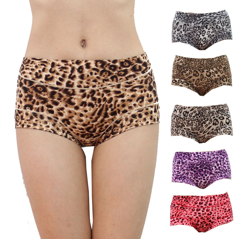 2013, the new pearl fiber velvet sexy in waist leopard grain female trousers female seamless underwear 9210, free shipping