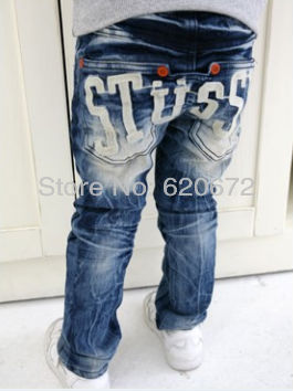2013 the spring and autumn and winter fashion leisure jeans (English letters)