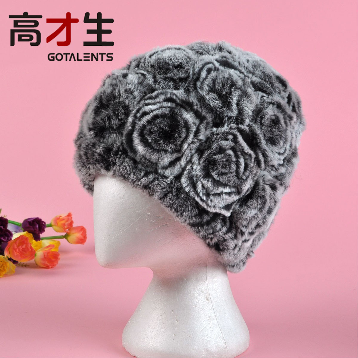 2013 The trend of fashion  fur hat women's rex rabbit quality high quality autumn and winter warm hat