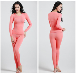 2013 Thin memory fiber plus velvet thickening body shaping beauty care thermal underwear set New