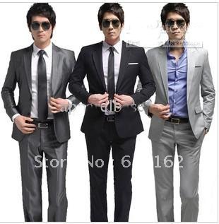 2013 Top quality Groom NEW ARRIVAL one button business suits for men/Men's business suits(Jacket+Pants) )man dress suits