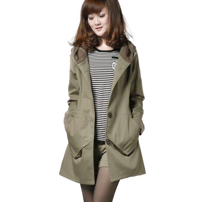 2013 trench spring and autumn women's spring and autumn outerwear single breasted slim plus size fashion women's trench