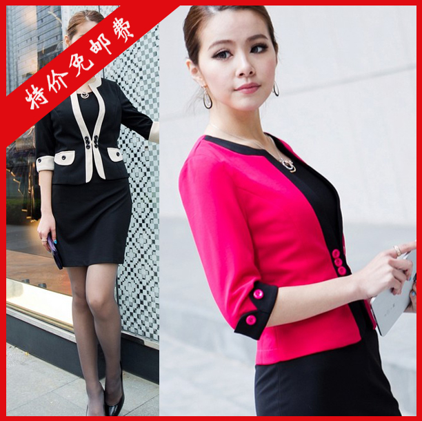 2013 twinset work wear set women's formal work wear skirt one-piece dress frock