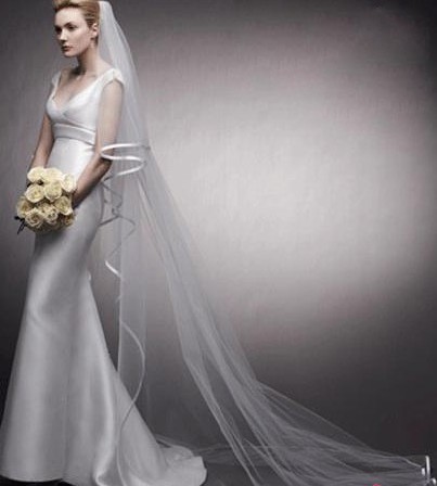 2013 Wedding Bride Bridesmaid Fitting Veil White edging