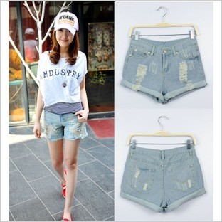 2013 Wholesale 10pcs Sexy Lady mill black holes Jeans short women jeans shorts ladies denim short pants 9214 free shipping