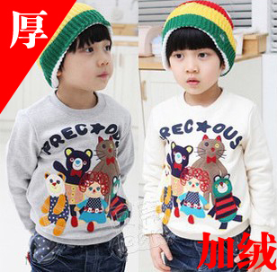 2013 winter boys clothing girls clothing baby fleece sweatshirt