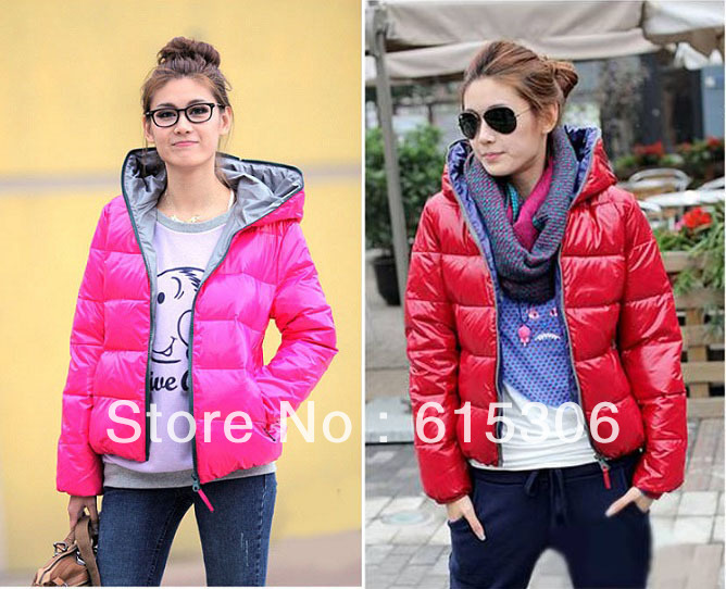 2013 winter bright color waterproof reflective leather pressed cotton with a hood tights cotton-padded jacket wadded jacket