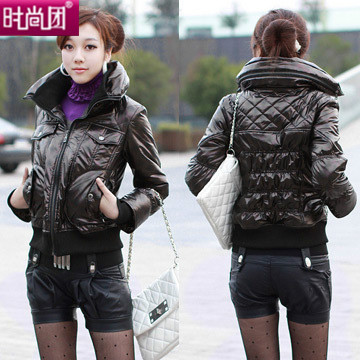 2013 Winter casual zipper style handsome short design thermal wadded jacket cotton-padded jacket short jacket a12711
