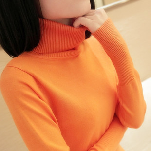 2013 winter elastic slim turtleneck sweater basic shirt sweater women's