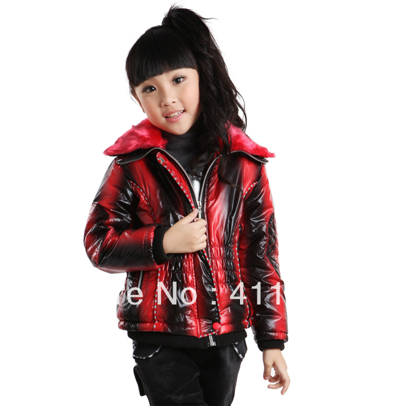 2013 winter Female child wadded jacket female child outerwear CM-K0130