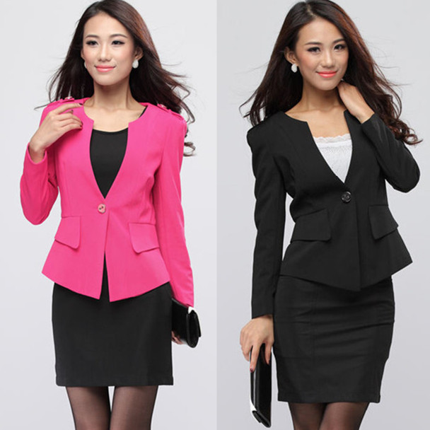 2013 winter formal work wear skirt professional set women's fashion autumn slim blazer