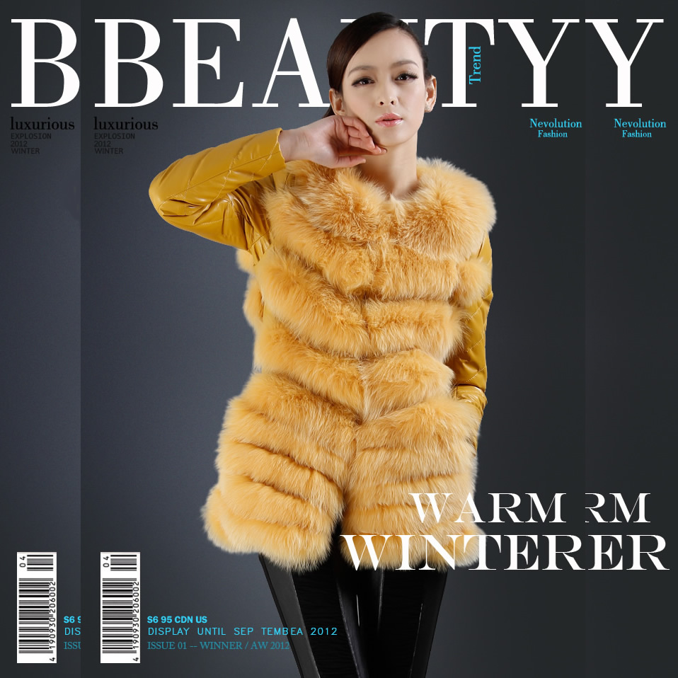 2013 winter genuine leather down coat medium-long female european goods fox fur sheepskin outerwear