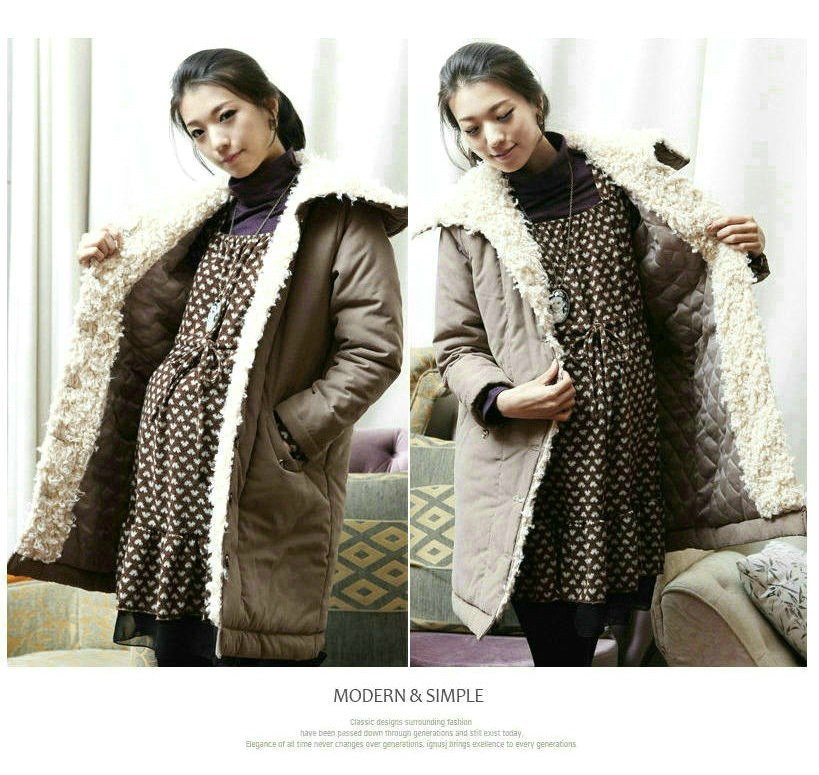 2013 Winter new arrival,maternity long clothing,winter coats for pregnant women,plus size/lamb wool,Free shipping